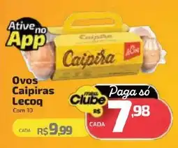 Supermercado Jacomar Ovos Caipiras Lecoq oferta