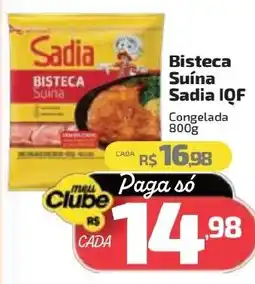 Supermercado Jacomar Bisteca Suína Sadia IQF oferta