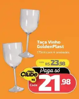 Supermercado Jacomar Taça Vinho GoldenPlast oferta