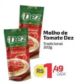 Supermercado Jacomar Molho de Tomate Dez oferta