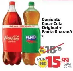 Supermercado Jacomar Conjunto Coca-Cola Original + Fanta Guaraná oferta