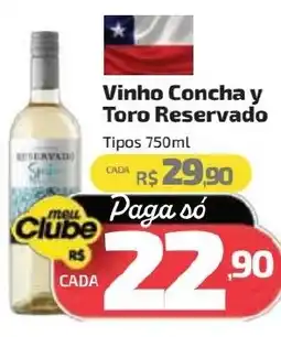 Supermercado Jacomar Vinho Concha y Toro Reservado oferta