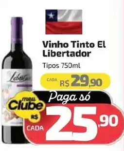 Supermercado Jacomar Vinho Tinto El Libertador oferta