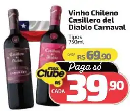 Supermercado Jacomar Vinho Chileno Casillero del Diablo Carnaval oferta