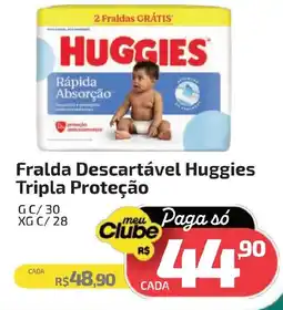 Supermercado Jacomar Fralda Descartável Huggies Tripla Proteção oferta