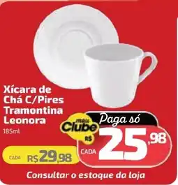 Supermercado Jacomar Xícara de Chá C/Pires Tramontina Leonora oferta