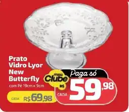 Supermercado Jacomar Prato Vidro Lyor New Butterfly oferta