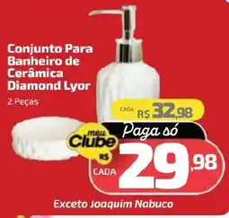 Supermercado Jacomar Conjunto Para Banheiro de Cerâmica Diamond Lyor oferta