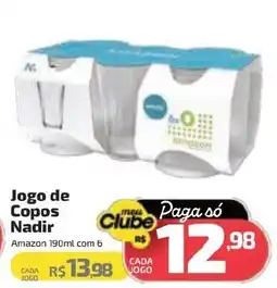 Supermercado Jacomar Jogo de Copos Nadir oferta