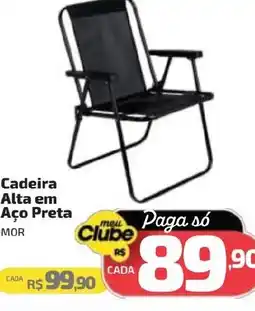 Supermercado Jacomar Cadeira Alta em Aço Preta oferta