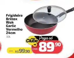 Supermercado Jacomar Frigideira Brinox Wok Garlic Vermelho oferta