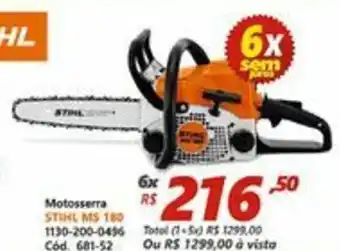 Lojas Becker Motosserra oferta