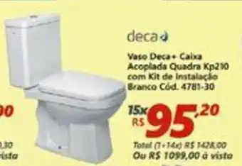 Lojas Becker Vaso Deca + Caixa Acoplada Quadra Kp210 oferta