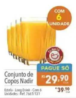 Supermercados Condor Conjunto de Copos Nadir oferta