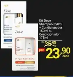 X Supermercados Kit Dove Shampoo + Condicionador out Condicionador oferta