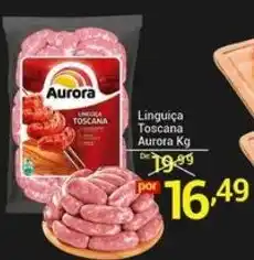 X Supermercados Linguiça Toscana Aurora oferta