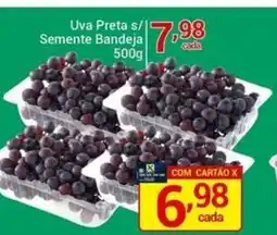 X Supermercados Uva Preta s/ Semente Bandeja oferta