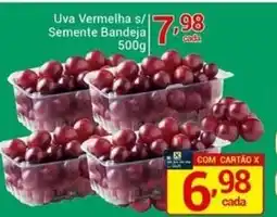 X Supermercados Uva Vermelha s/Semente Bandeja oferta