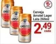 X Supermercados Cerveja Amstel Lager Lata oferta