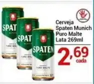 X Supermercados Cerveja Spaten Munich Puro Malte Lata oferta