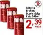 X Supermercados Cerveja Brahma Duplo Malte Lata oferta