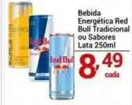 X Supermercados Bebida Energética Red Bull Tradicional ou Sabores Lata oferta