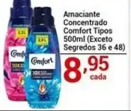 X Supermercados Amaciante Concentrado Comfort Tipos oferta