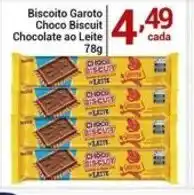 X Supermercados Biscoito Garoto Choco Biscuit Chocolate ao Leite oferta