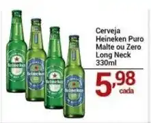 X Supermercados Cerveja Heineken Puro Malte ou Zero Long Neck oferta