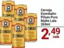 X Supermercados Cerveja Eisenbahn Pilsen Puro Malte Lata oferta