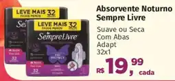 Supermercados Mateus Absorvente Noturno Sempre Livre oferta