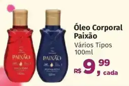 Supermercados Mateus Óleo corporal paixão vários tipos oferta
