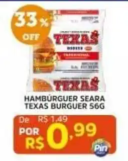 Pinheiro Supermercado Hambúrguer seara texas burguer 56g oferta