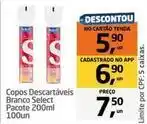 Tenda Atacado Select - copos descartaveis branco oferta
