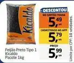 Tenda Atacado Kicaldo - feijão preto tipo 1 oferta