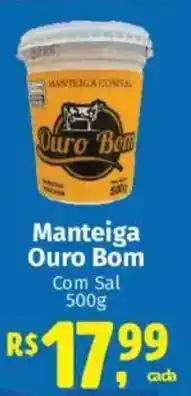 Supermercados Mateus Manteiga ouro bom com sal oferta