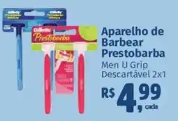 Supermercados Mateus Aparelho de Barbear Prestobarba Men U Grip oferta