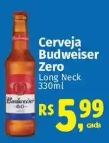 Supermercados Mateus Cerveja Budweiser Zero Long Neck oferta