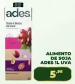 Supermercado Padrão Alimento de soja ades 1l uva oferta