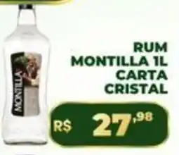 Supermercado Padrão rum montilla 1l carta cristal oferta
