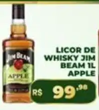 Supermercado Padrão Licor de whisky jim beam apple oferta