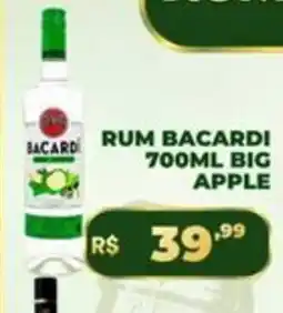 Supermercado Padrão Rum bacardi big apple oferta