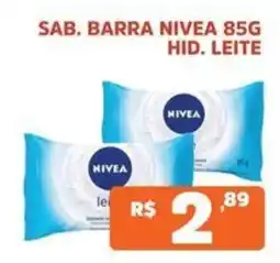 Supermercados Pague Menos Sab. barra nivea 85g hid. leite oferta