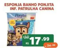 Supermercados Pague Menos esponja banho ponjita inf. patrulha canina oferta