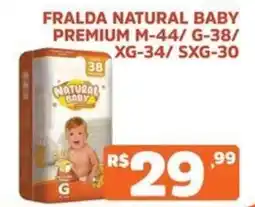 Supermercados Pague Menos Fraldas natural baby premium oferta