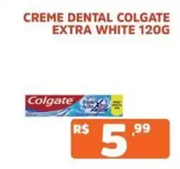 Supermercados Pague Menos creme dental colgate extra white oferta