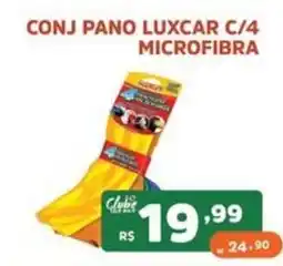 Supermercados Pague Menos conj pano luxcar c/4 microfibra oferta