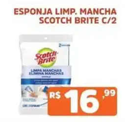 Supermercados Pague Menos esponja limp. mancha scotch brite c/2 oferta