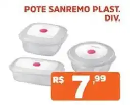 Supermercados Pague Menos Pote sanremo plast. div. oferta