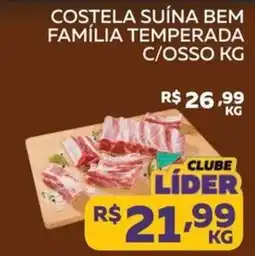 Lider Atacadista Costela suína bem família temperada c/osso oferta